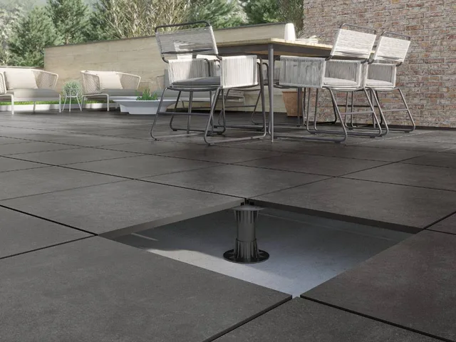 Террасные пластины Terraslab Nexus Anthracite Base нескользящие 600х600х20мм