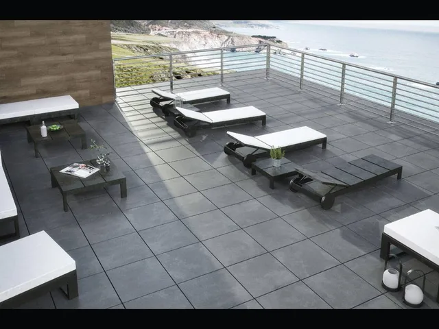 Террасные пластины Terraslab Nexus Anthracite Base нескользящие 600х600х20мм