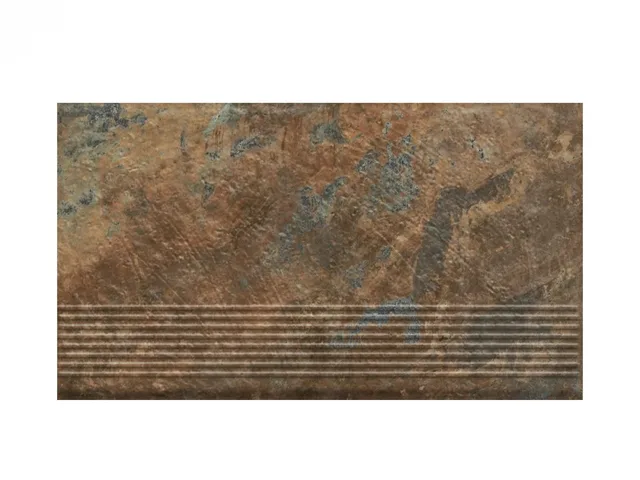 Ступень простая структурная с насечками Paradyz Ardis Rust 300x600x8,5 мм