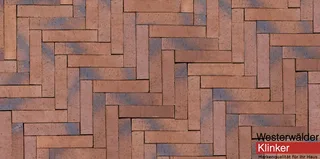 Клинкерная брусчатка Westerwalder Klinker WK103RBL Design Rot blau 240х52х50