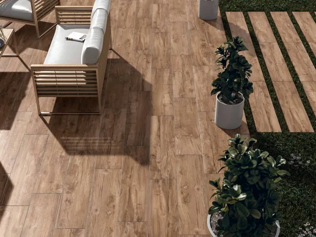 Террасные пластины Terraslab Nebraska Oak Base нескользящие 300х1200х20мм
