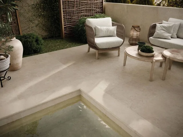 Террасные пластины Terraslab Trevia Beige Base нескользящие 600х1200х20мм