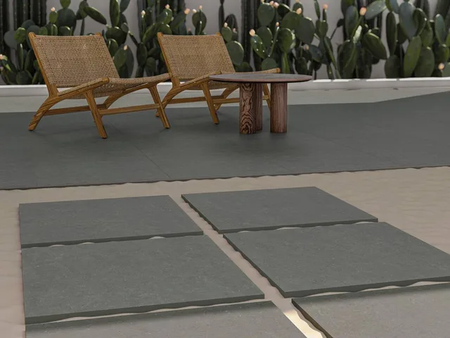 Террасные пластины Terraslab Acron Anthracite Base нескользящие 600х600х20мм