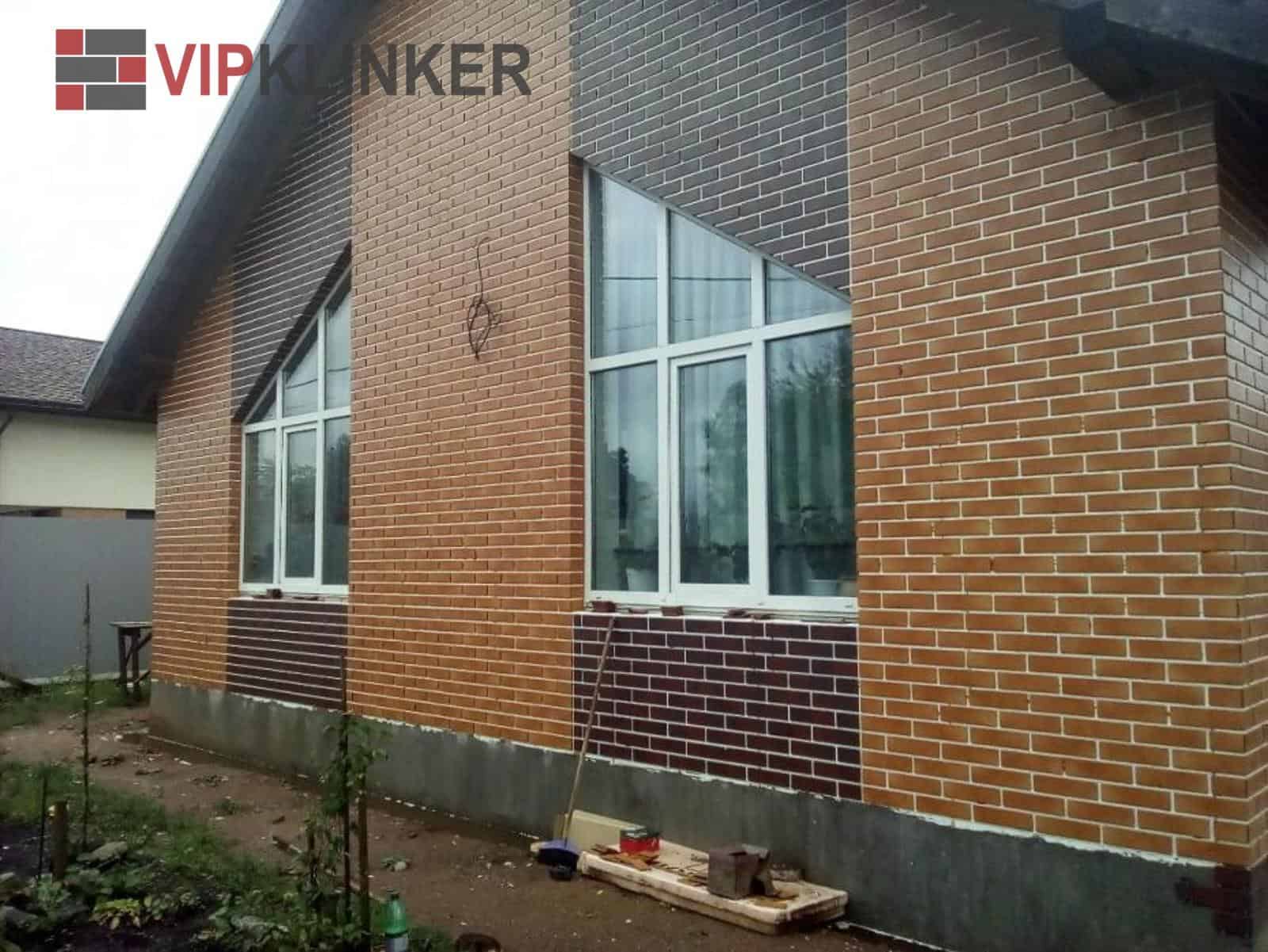 Клинкерные термопанели для фасада фото домов Фотографии объектов Paradyz Вип Клинкер