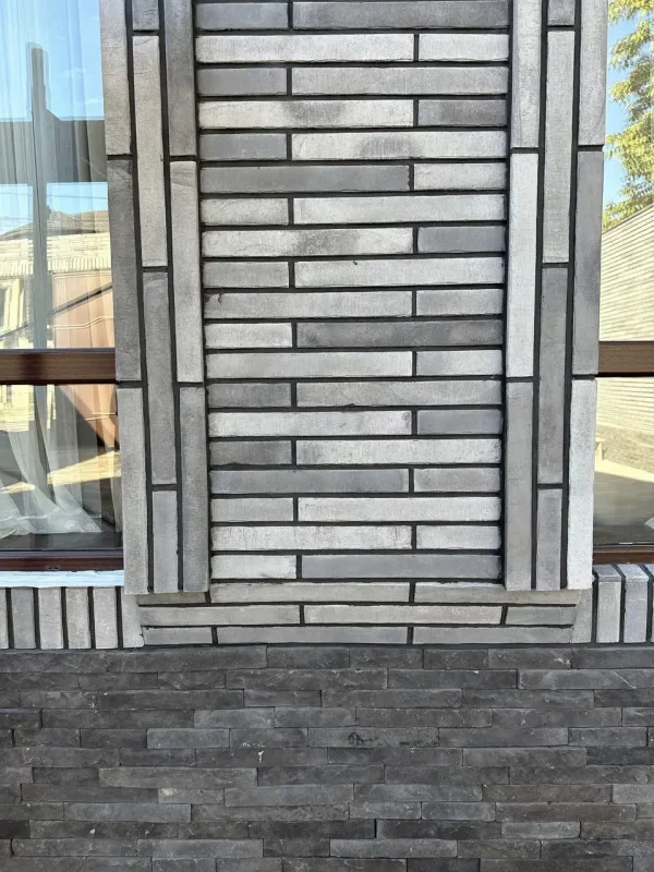 Ригельная плитка для фасада под клинкер Life Brick Лонг 200 микс, 430x52x15