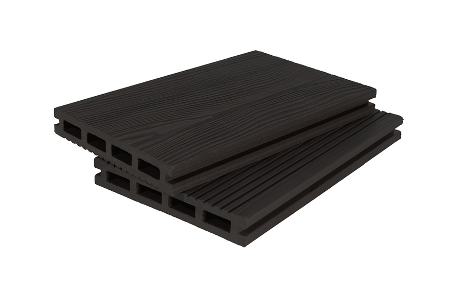 Доска террасная Grand Line 3D Графит, 4000x140x22 мм