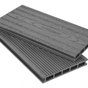 Доска террасная Grand Line Графит, бесшовная, вельвет и тиснение, 3000x160x22 мм
