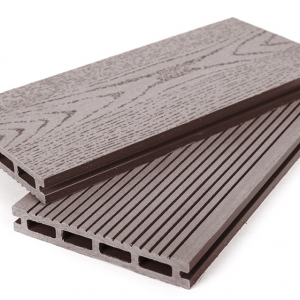 Доска террасная Grand Line Шоколад, бесшовная, вельвет и тиснение, 4000x140x22 мм