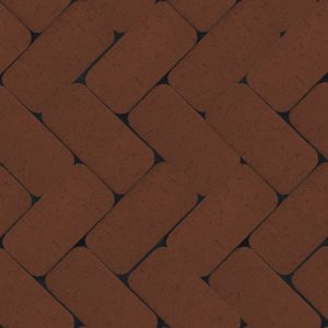 Клинкерная брусчатка ЛСР Эдинбург, классик R, темно-красный 200x100x50 мм