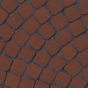 Клинкерная брусчатка ЛСР Эдинбург, квадро R, темно-красный 100x100x50 мм