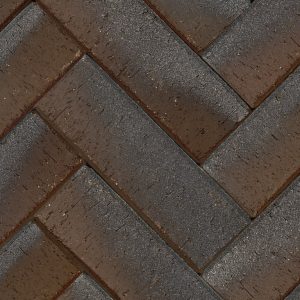 Клинкерная брусчатка ЛСР Франкфурт коричневый серебро, 250x80x50 мм