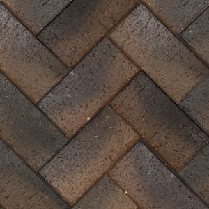 Клинкерная брусчатка ЛСР Гамбург коричневый бордо, 200x100x50 мм