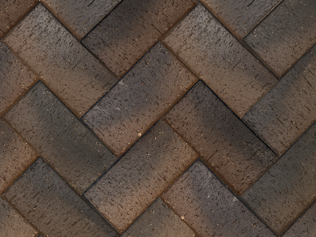 Клинкерная брусчатка ЛСР Гамбург коричневый бордо, 200x100x50 мм