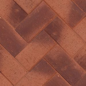 Клинкерная брусчатка ЛСР Ливерпуль темно-красный бордо, 200x100x50 мм