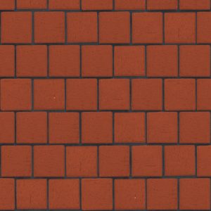 Клинкерная брусчатка ЛСР Лондон, квадро, красный 100x100x50 мм