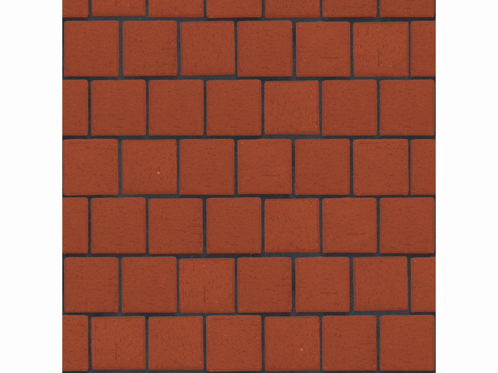 Клинкерная брусчатка ЛСР Лондон, квадро, красный 100x100x50 мм