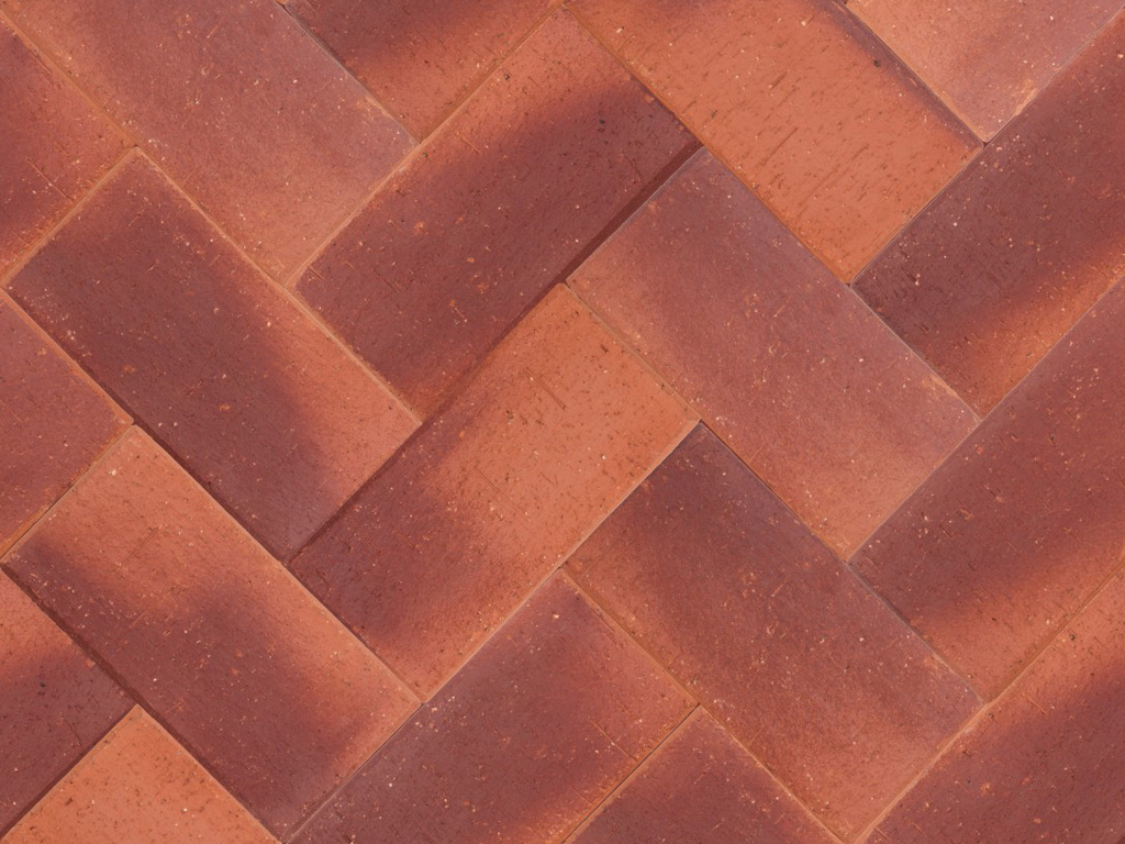 Клинкерная брусчатка ЛСР Манчестер красный бордо, 200x100x50 мм