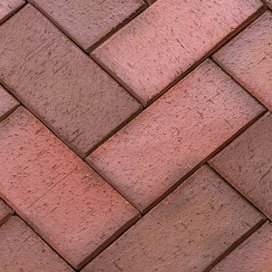 Клинкерная брусчатка ЛСР Ноттингем красный флэш, 200x100x50 мм