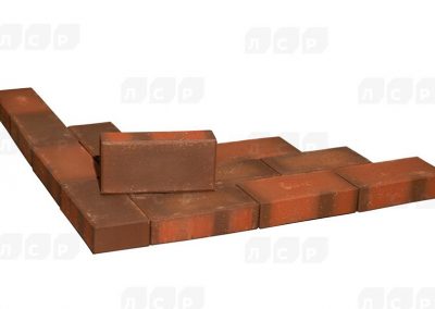 Клинкерная брусчатка ЛСР Ноттингем красный флэш, 200x100x50 мм 2