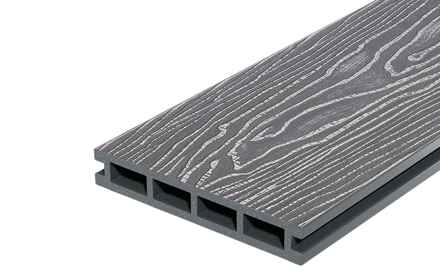 Террасная доска Decking Country Серый (Дымчатый дуб), 3000x150x24 мм