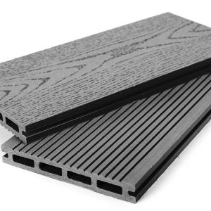 Террасная доска Grand Line 140 мм тиснение дерево Графит, 4 м