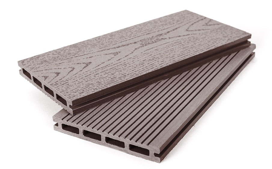 Террасная доска Grand Line 140 мм тиснение дерево Шоколад, 4 м