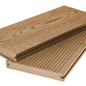 Террасная доска Grand Line 140 мм вельвет и тиснение массив Бронза, 4 м