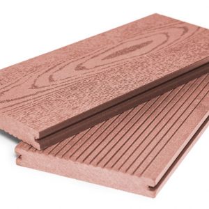 Террасная доска Grand Line 140 мм вельвет и тиснение массив Терракот, 3 м