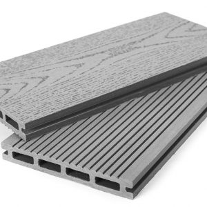 Террасная доска Grand Line 140 мм вельвет и тиснение Серый, 3 м