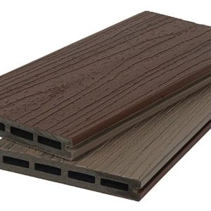 Террасная доска Polivan Group NUSADUA пустотелая, Co-Extrusion, 3D дерево, двусторонняя, шоколад + светло-серый, 2900x140x20 мм