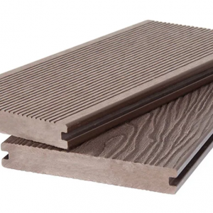 Террасная доска Polivan Group SINGARAJA, массив, вельвет + 3D дерево, коричневый, 5800x140x20 мм