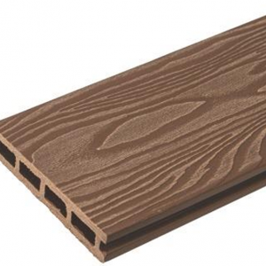 Террасная доска TalverWood, вельвет + 3D дерево, орех, 4000x150x25 мм