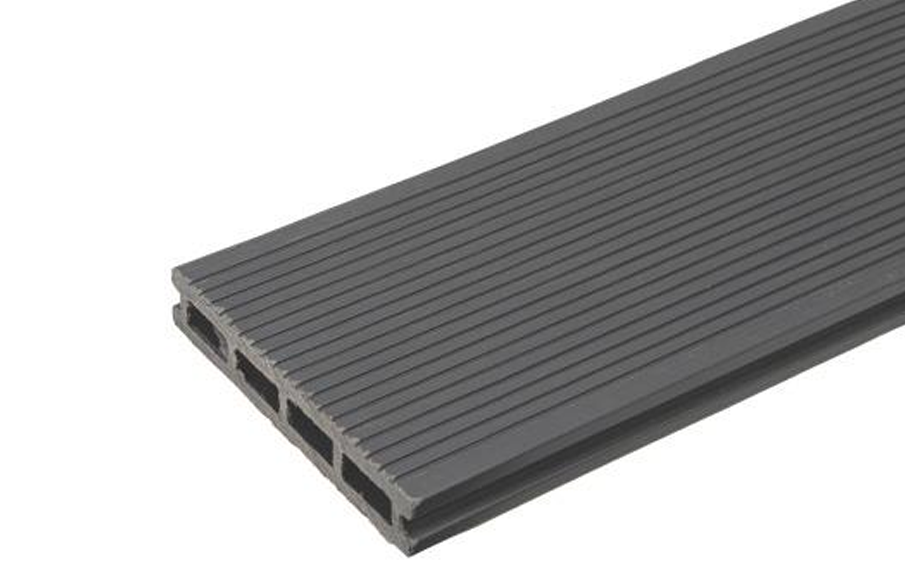 Террасная доска TalverWood, вельвет + 3D дерево, серый, 6000x150x25 мм