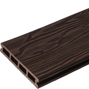 Террасная доска TalverWood, вельвет + 3D дерево, венге, 4000x150x25 мм