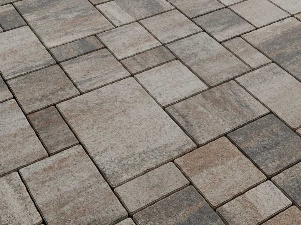 Тротуарная плитка Выбор Мюнхен Б.2.Фсм.6 листопад гладкий, песчаник, комплект 4 шт, толщина 60 мм