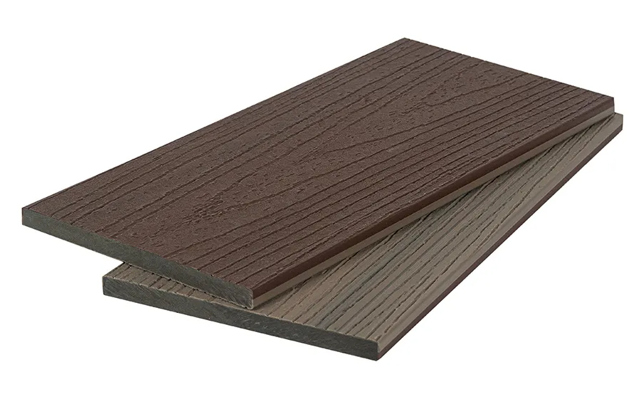 Универсальная доска Polivan Group NUSADUA, Co-Extrusion, 3D дерево, двусторонняя, шоколад + светло-серый, 2900x140x11 мм