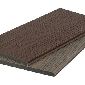 Универсальная доска Polivan Group NUSADUA, Co-Extrusion, 3D дерево, двусторонняя, шоколад + светло-серый, 2900x140x11 мм