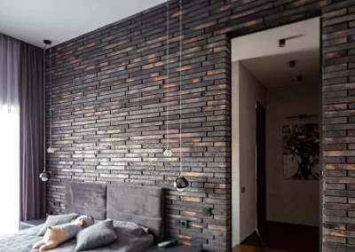 Минеральный кирпич Wandermode Armschwung AZ090R50 Schwarzes Feuer рядовой 500x40x50 мм 3