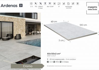 Террасные пластины Terraslab Ardenas Cromo Base C3 600х1200х20мм 2