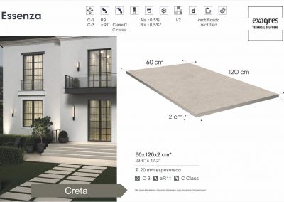 Террасные пластины Terraslab Essenza Creta Base C3 600х1200х20мм 2