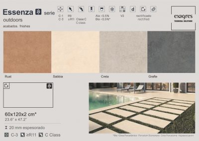 Террасные пластины Terraslab Essenza Grafite Base C3 600х1200х20мм 4