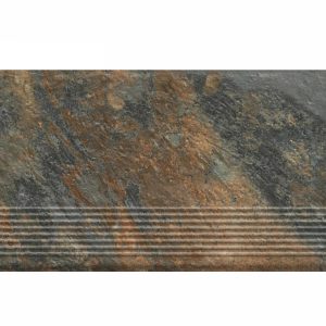 Ступень простая структурная с насечками Paradyz Ardis Rust 300x600x8,5 мм
