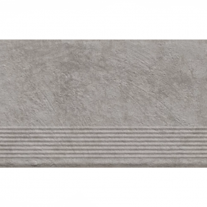Ступень простая структурная с насечками Paradyz Carrizo Grey 300x600x8,5 мм