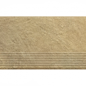 Ступень простая структурная с насечками Paradyz Eremite Beige 300x600x8,5 мм
