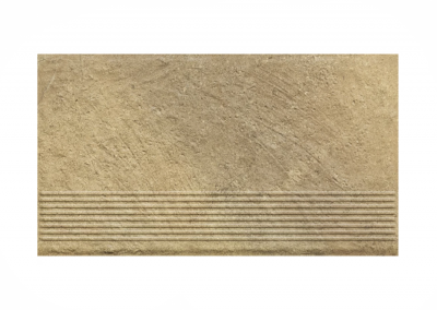 Ступень простая структурная с насечками Paradyz Eremite Beige 300x600x8,5 мм 3