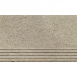 Ступень простая структурная с насечками Paradyz Eremite Crema 300x600x8,5 мм