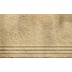 Ступень простая структурная с насечками Paradyz Eremite Sand 300x600x8,5 мм