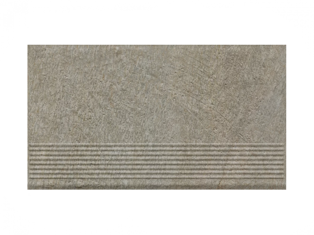 Ступень простая структурная с насечками Paradyz Eremite Taupe 300x600x8,5 мм
