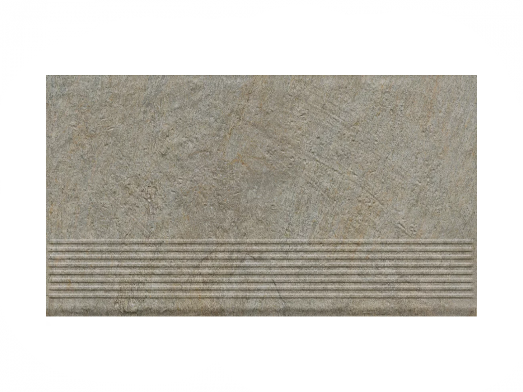 Ступень простая структурная с насечками Paradyz Eremite Taupe 300x600x8,5 мм
